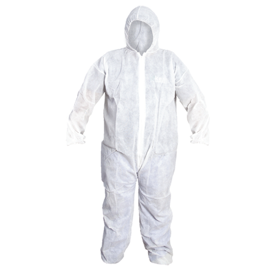 Coverall White Hood/Zipper